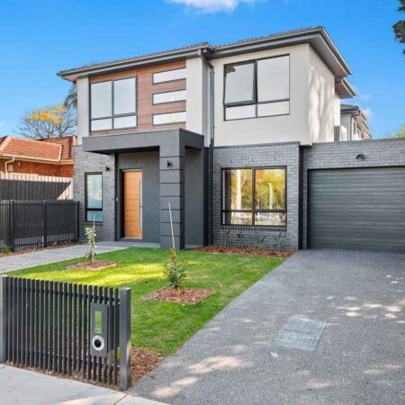 Exterior of the front unit of the Hampton East townhouses.