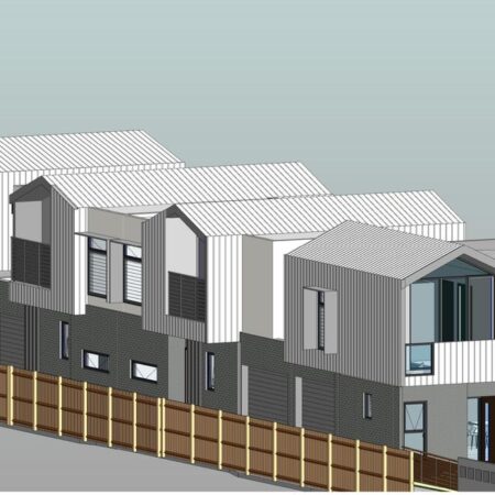 View of the Reservoir townhouses.